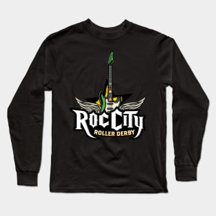 Roc City Roller Derby Guitar Long Sleeve T-Shirt